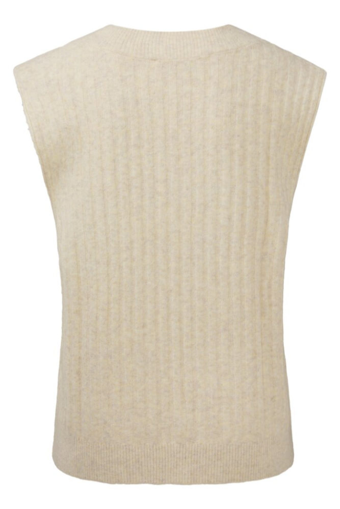 YAYA - Vesta s V-výstrihom Beige melange - beige melange