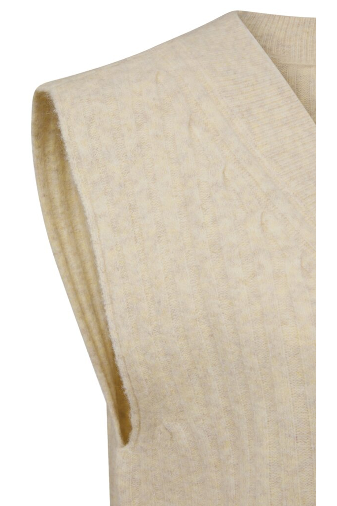 YAYA - Vesta s V-výstrihom Beige melange - beige melange YAYA - Vesta s V-výstrihom Beige melange - beige melange