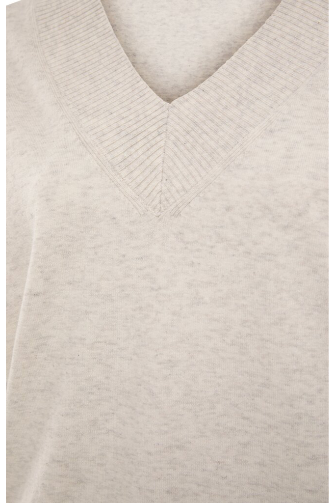 YAYA - Pulóver s V-výstrihom Light grey melange - light grey melange YAYA - Pulóver s V-výstrihom Light grey melange - light grey melange