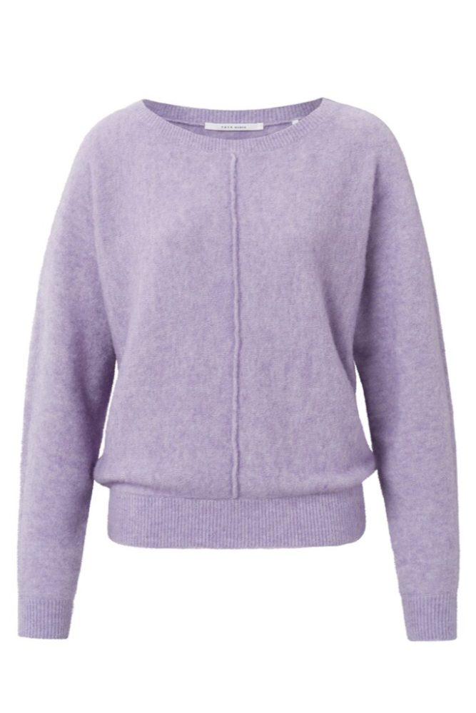 YAYA - Pulóver s lodičkovým výstrihom Rose purple - rose purple