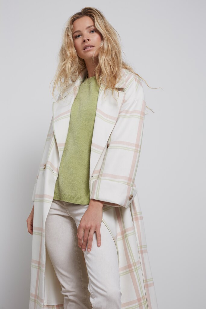 YAYA - Pulóvrik s krátkym rukávom zo ženilky Winter pear green - winter pear green YAYA - Pulóvrik s krátkym rukávom zo ženilky Winter pear green - winter pear green