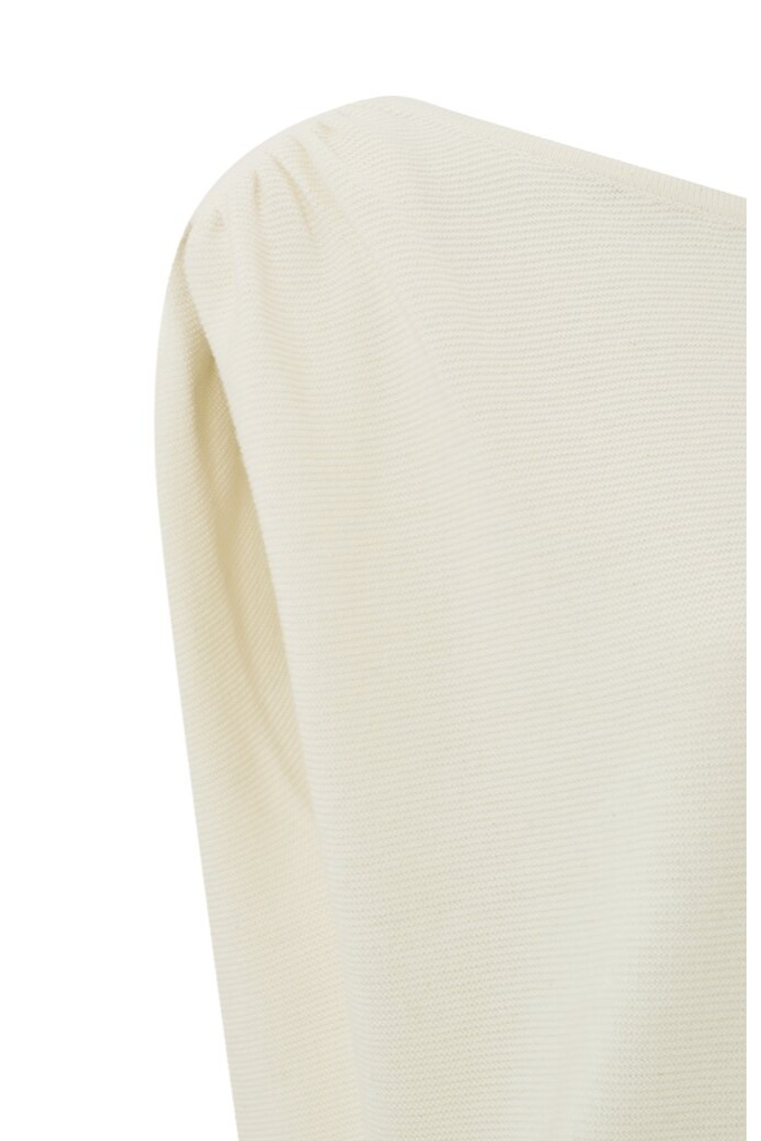 YAYA - Top so spadnutými rukávmi a gombíčkami vzadu Wool white - wool white YAYA - Top so spadnutými rukávmi a gombíčkami vzadu Wool white - wool white