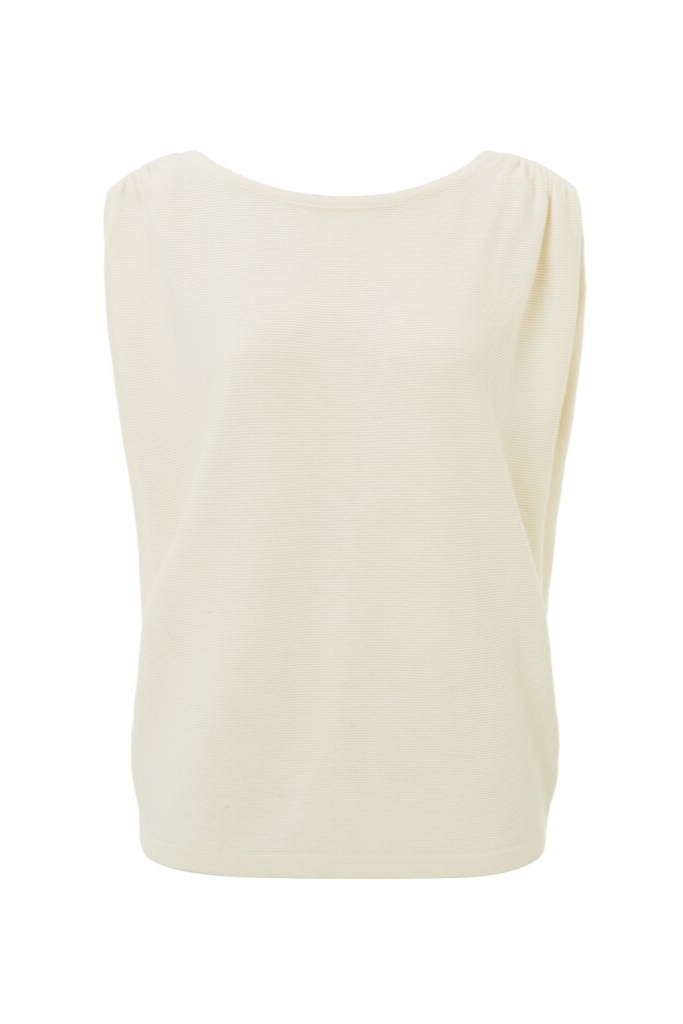 YAYA - Top so spadnutými rukávmi a gombíčkami vzadu Wool white - wool white YAYA - Top so spadnutými rukávmi a gombíčkami vzadu Wool white - wool white