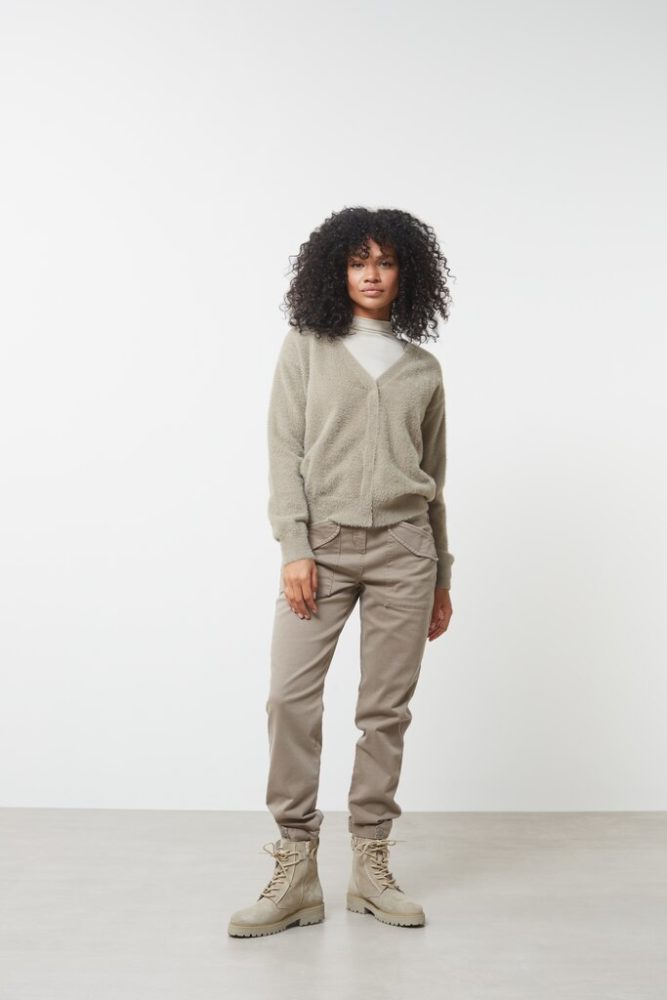 YAYA - Sveter krátky Vintage khaki beige - vintage khaki beige