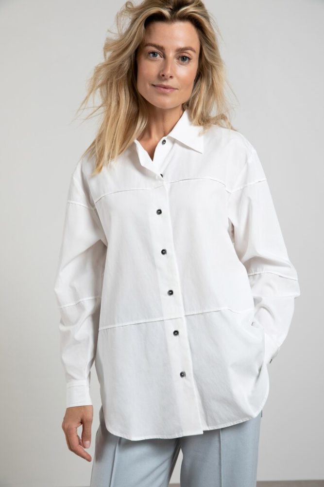 YAYA - Blúzka oversized Bright white - bright white