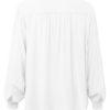 YAYA - Blúzka s balónovými rukávmi Bright white - bright white