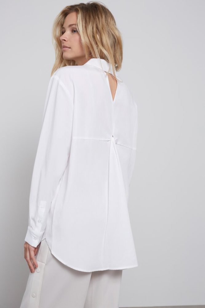 YAYA - Košeľa s detailom na chrbáte Pure white - pure white