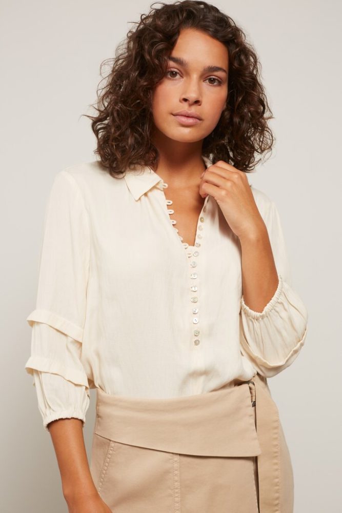 YAYA - Blúzka s 3/4 -vými balonovými rukávmi Summer sand - summer sand