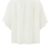 YAYA - Blúzka oversized s naberaním Star white - star white