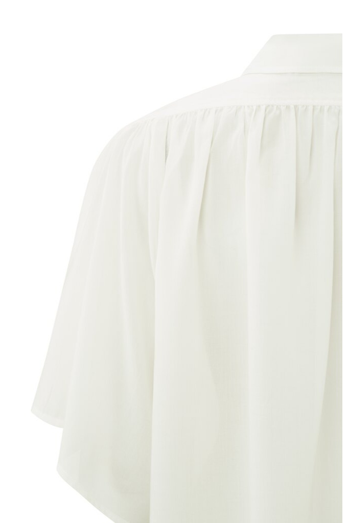 YAYA - Blúzka oversized s naberaním Star white - star white YAYA - Blúzka oversized s naberaním Star white - star white