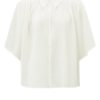 YAYA - Blúzka oversized s naberaním Star white - star white