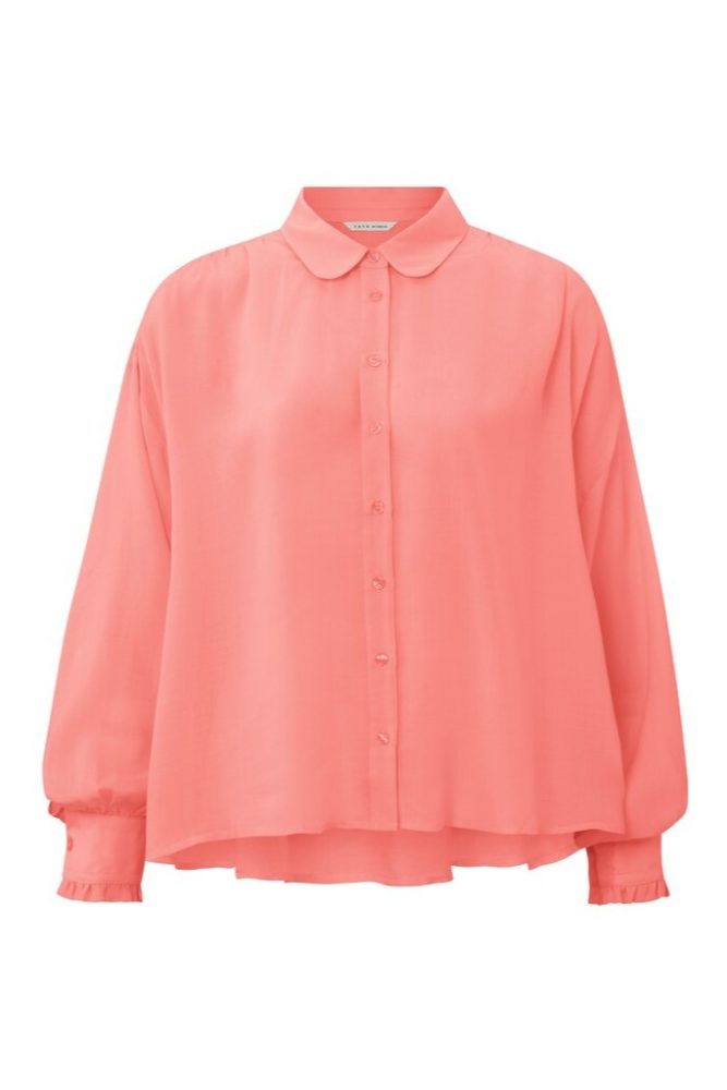 YAYA - Blúzka oversized s balónovými rukávmi Shell pink - shell pink