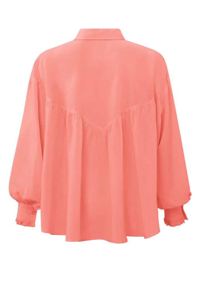 YAYA - Blúzka oversized s balónovými rukávmi Shell pink - shell pink YAYA - Blúzka oversized s balónovými rukávmi Shell pink - shell pink