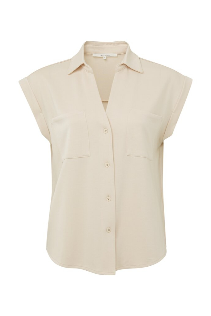 YAYA - Blúzka džerzejová Tapioca sand - tapioca sand YAYA - Blúzka džerzejová Tapioca sand - tapioca sand