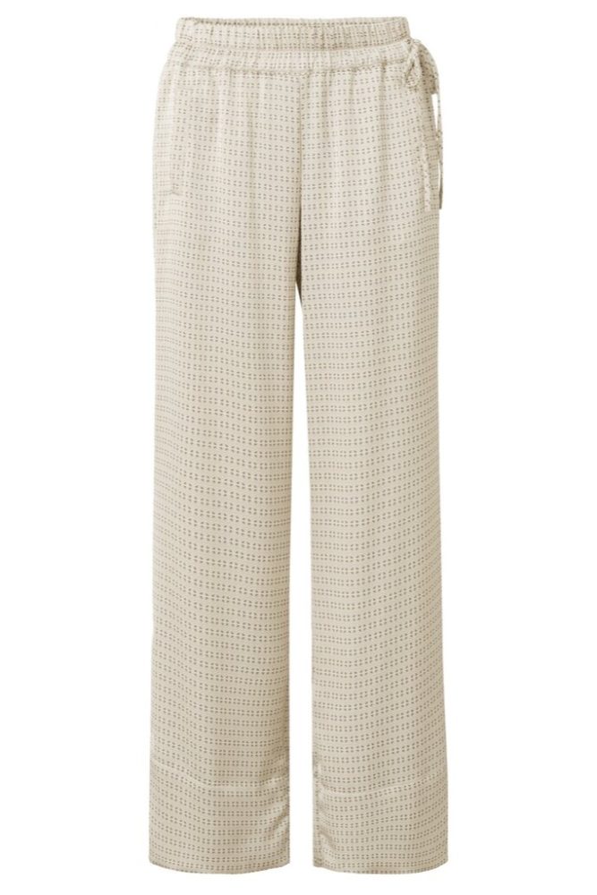 YAYA - Nohavice voľné Mocha meringue sand dessin - mocha meringue sand dessin