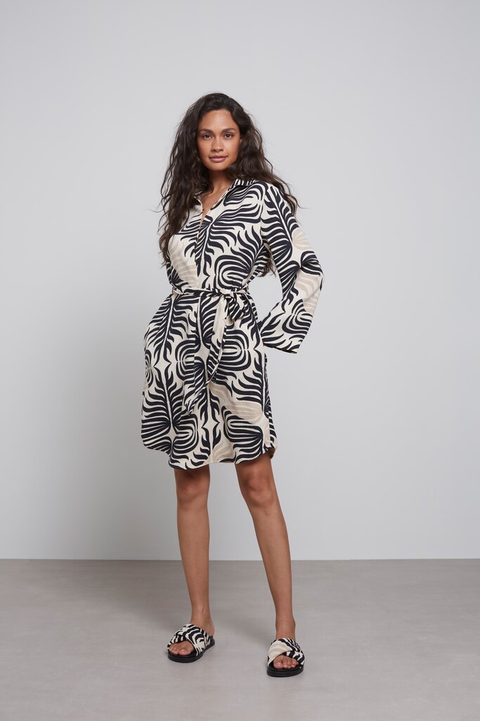 YAYA - Šaty košeľové s potlačou Pumice stone sand dessin - pumice stone sand dessin YAYA - Šaty košeľové s potlačou Pumice stone sand dessin - pumice stone sand dessin