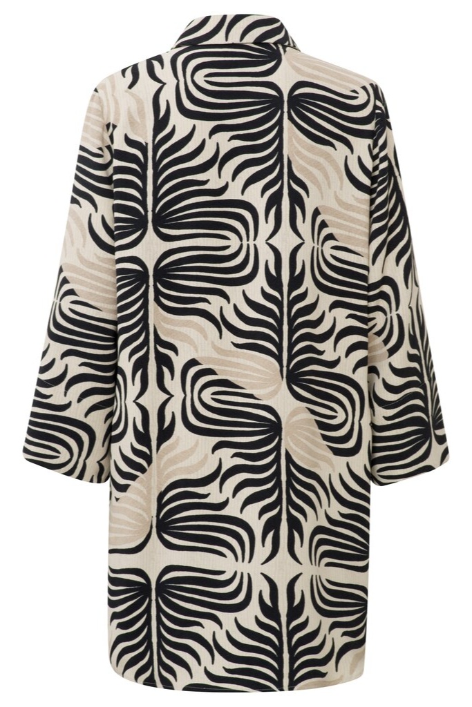 YAYA - Šaty košeľové s potlačou Pumice stone sand dessin - pumice stone sand dessin YAYA - Šaty košeľové s potlačou Pumice stone sand dessin - pumice stone sand dessin