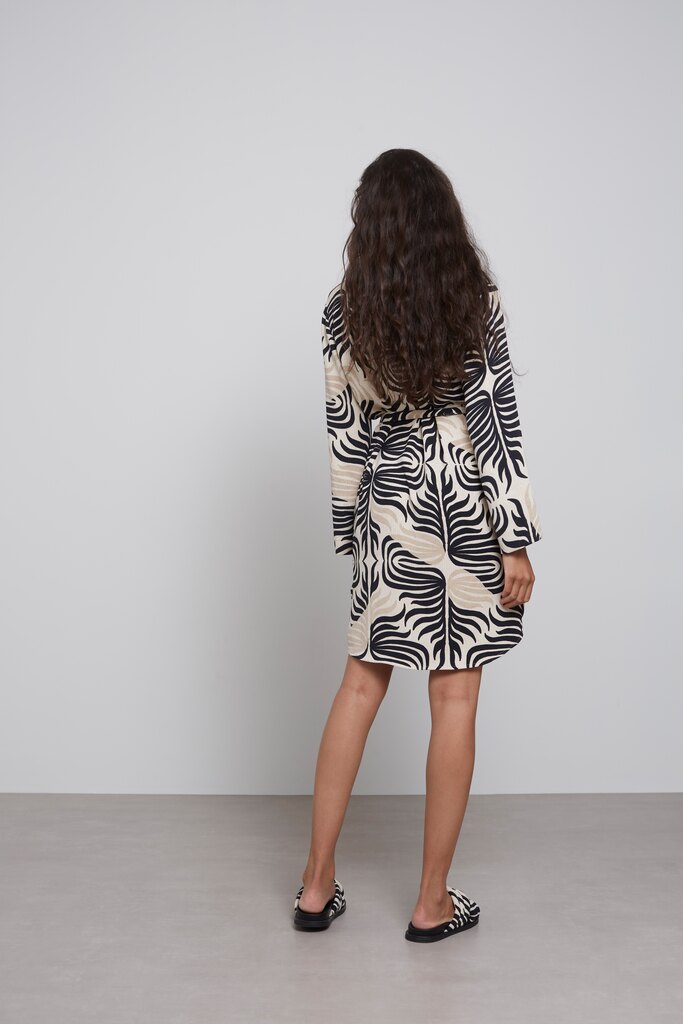 YAYA - Šaty košeľové s potlačou Pumice stone sand dessin - pumice stone sand dessin YAYA - Šaty košeľové s potlačou Pumice stone sand dessin - pumice stone sand dessin