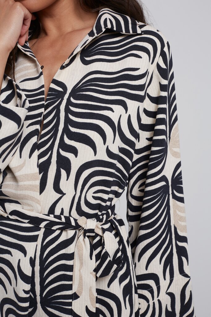 YAYA - Šaty košeľové s potlačou Pumice stone sand dessin - pumice stone sand dessin YAYA - Šaty košeľové s potlačou Pumice stone sand dessin - pumice stone sand dessin