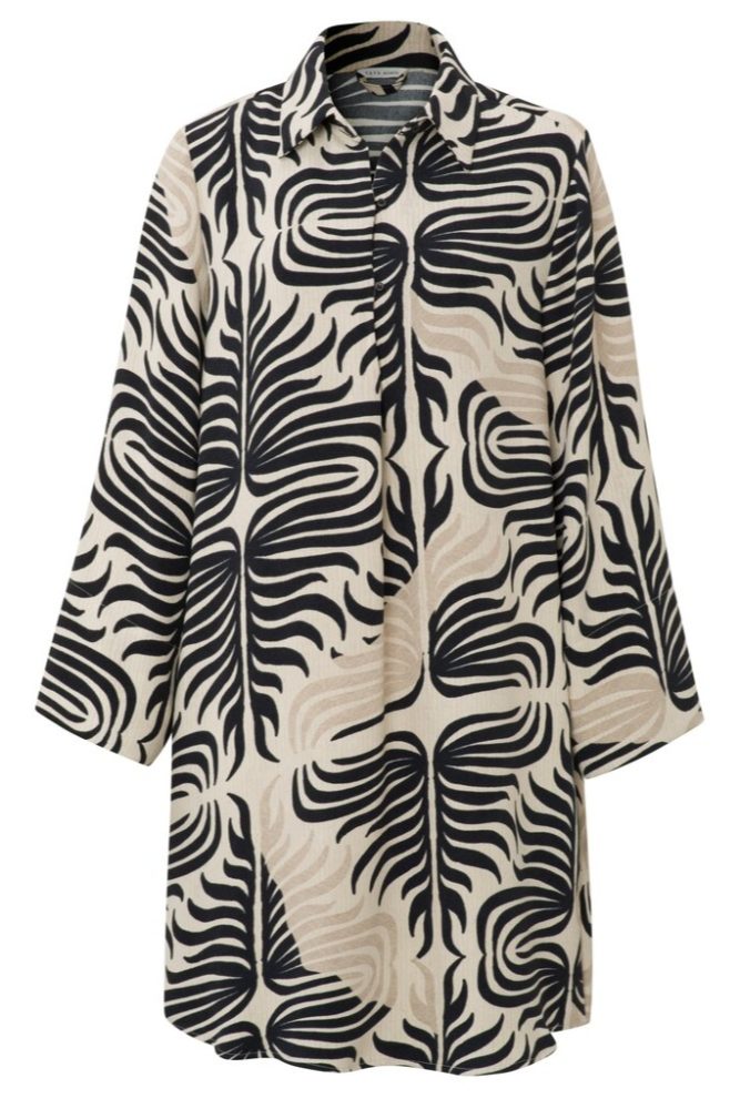 YAYA - Šaty košeľové s potlačou Pumice stone sand dessin - pumice stone sand dessin