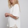 YAYA - Blúzka s krátkymi balónovými rukávmi Pure white - pure white