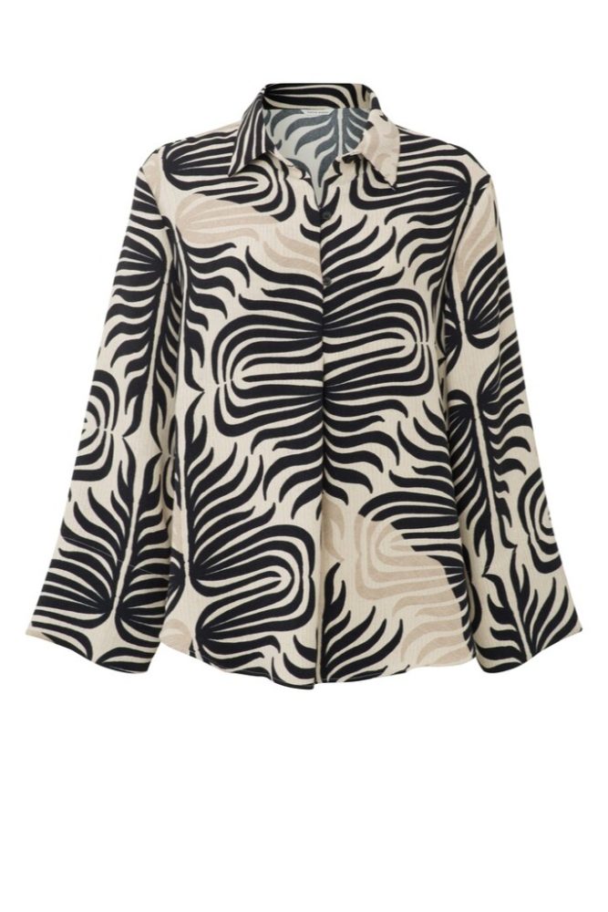 YAYA - Blúzka s potlačou Pumice stone sand dessin - pumice stone sand dessin