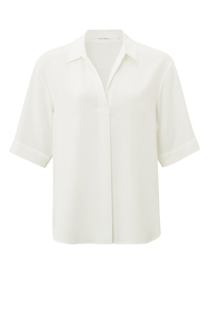 YAYA - Blúzka s V-výstrihom Star white - star white YAYA - Blúzka s V-výstrihom Star white - star white