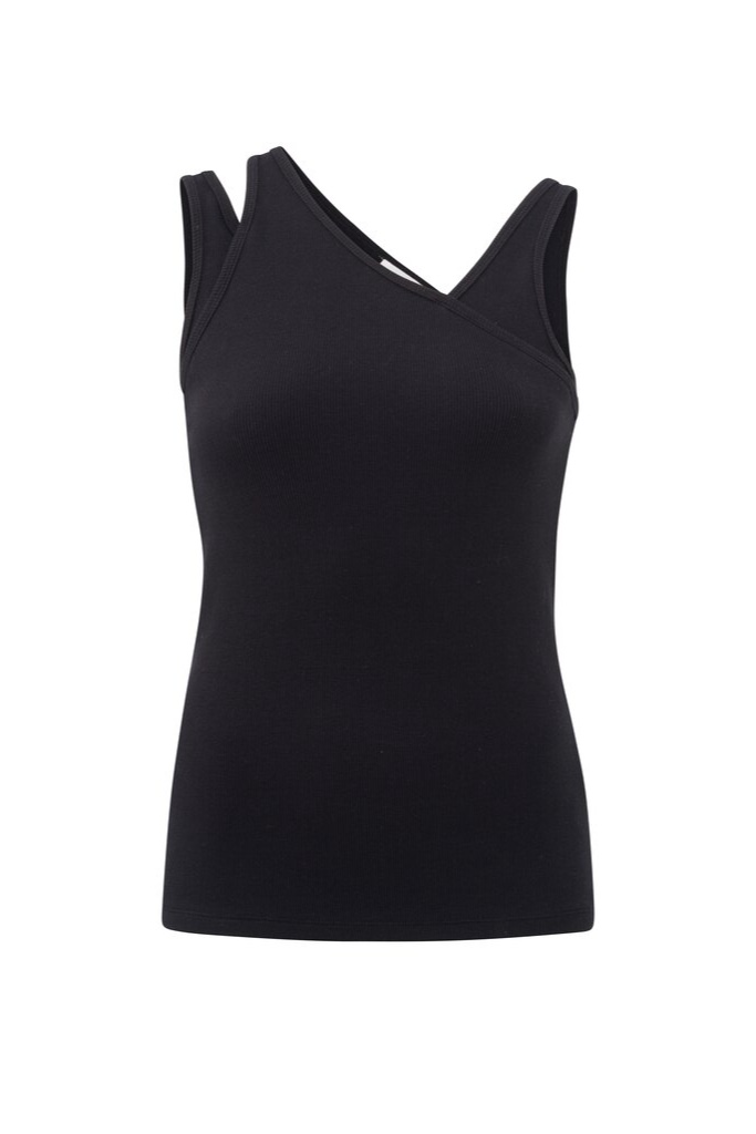 YAYA - Tričko s asymetrickými ramienkami Beauty black - beauty black YAYA - Tričko s asymetrickými ramienkami Beauty black - beauty black