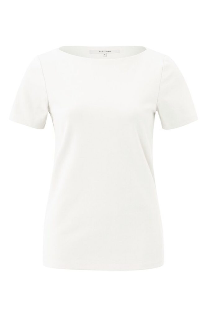 YAYA - Tričko s lodičkovým výstrihom Star white - star white