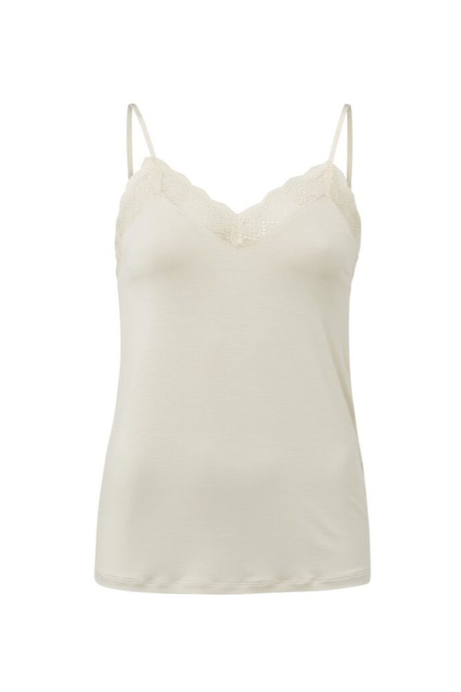 YAYA - Top s čipkou na ramienka Summer sand - summer sand