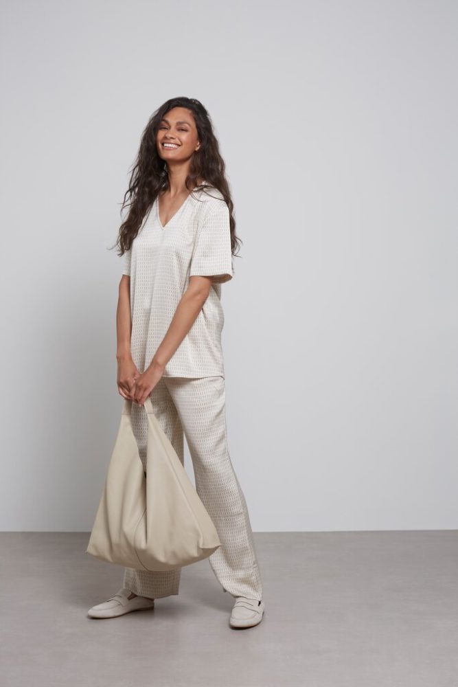 YAYA - Taška z kože Light grey - light grey