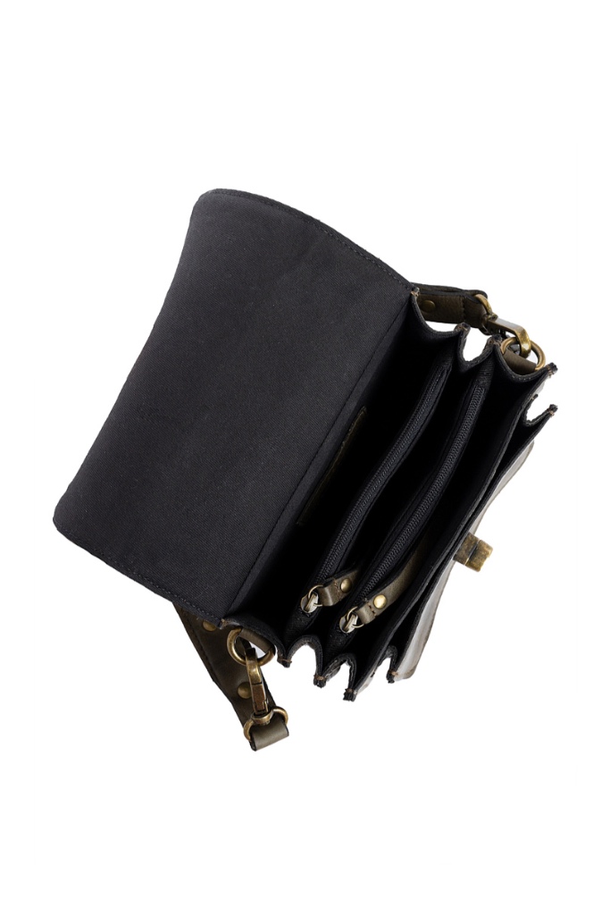 REDESIGNED - Kabelka Alba small 12x18x7 cm - olive REDESIGNED - Kabelka Alba small 12x18x7 cm - olive