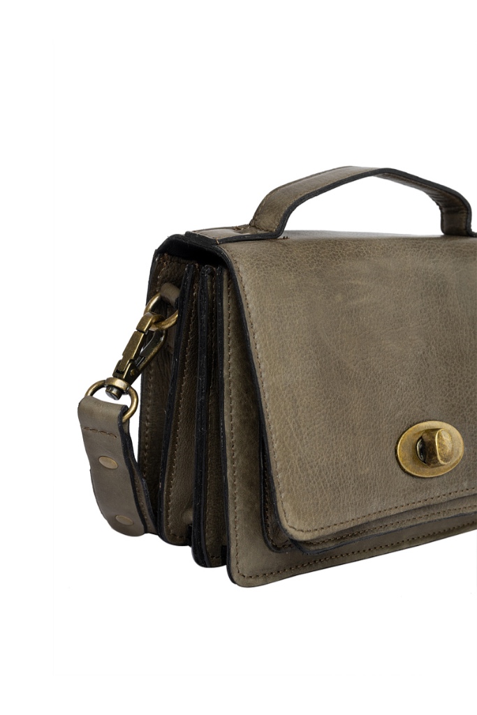 REDESIGNED - Kabelka Alba small 12x18x7 cm - olive REDESIGNED - Kabelka Alba small 12x18x7 cm - olive