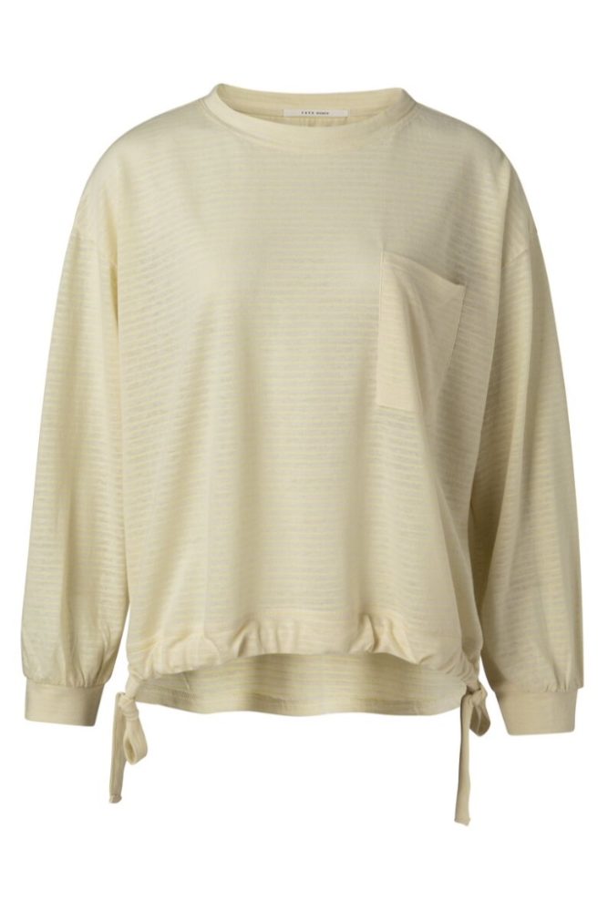 YAYA - Top oversized s vreckom - bleached sand dessin