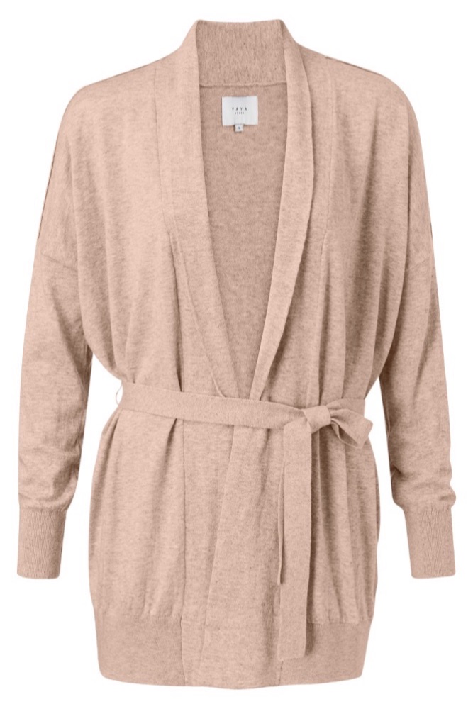 YAYA - Sveter basic krátky - FADED PINK