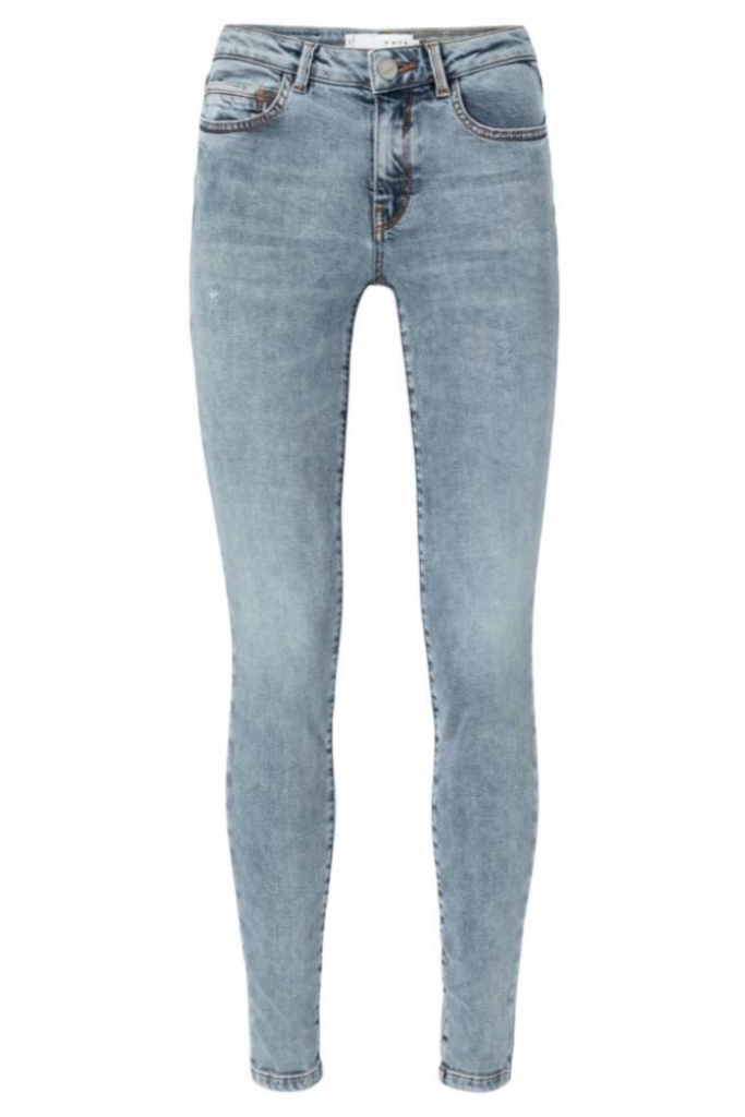 YAYA - Nohavice denim - BLUE GREY WASHED DENIM YAYA - Nohavice denim - BLUE GREY WASHED DENIM