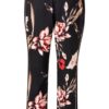 YAYA - Nohavice s kvetinovou potlačou - BLACK DESSIN