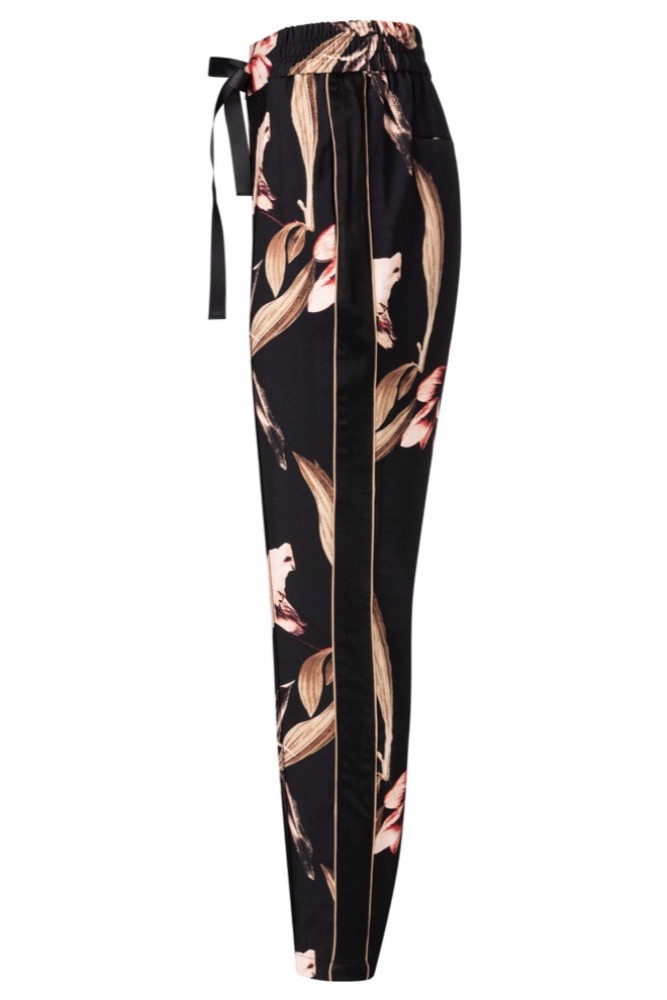 YAYA - Nohavice s kvetinovou potlačou - BLACK DESSIN YAYA - Nohavice s kvetinovou potlačou - BLACK DESSIN