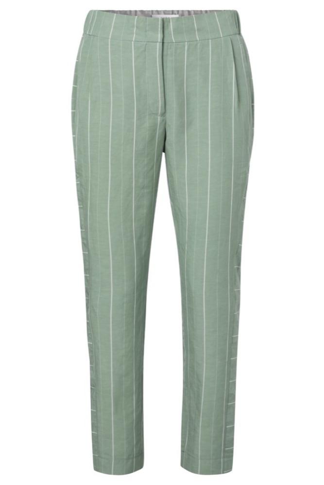 YAYA - Nohavice letné pásikové - LIGHT SAGE