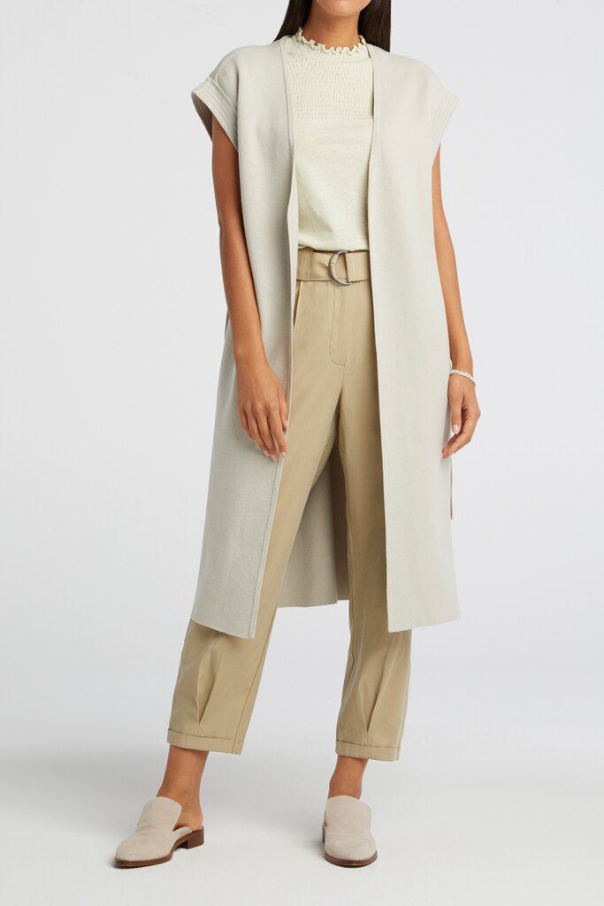 YAYA - Nohavice voľné s opaskom - soft sage YAYA - Nohavice voľné s opaskom - soft sage