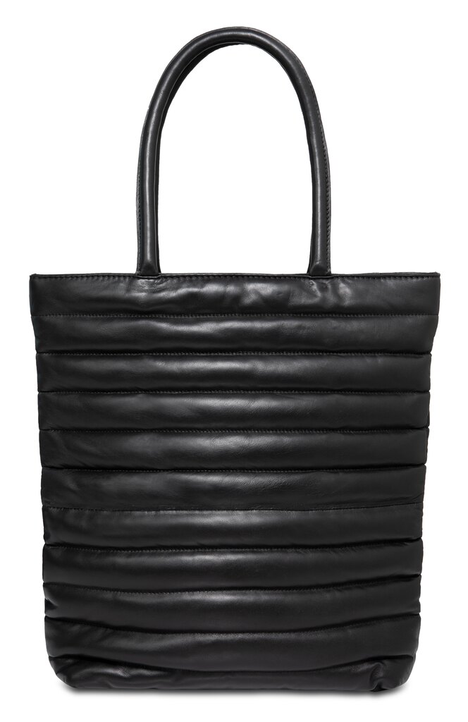 YAYA - Taška prešívaná kožená BLACK - black