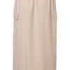 YAYA - Sukňa midi s vreckami Fog sand - fog sand