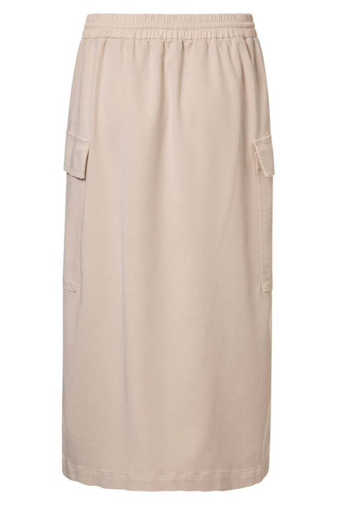 YAYA - Sukňa midi s vreckami Fog sand - fog sand YAYA - Sukňa midi s vreckami Fog sand - fog sand