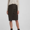 YAYA - PU midi skirt - LICORICE