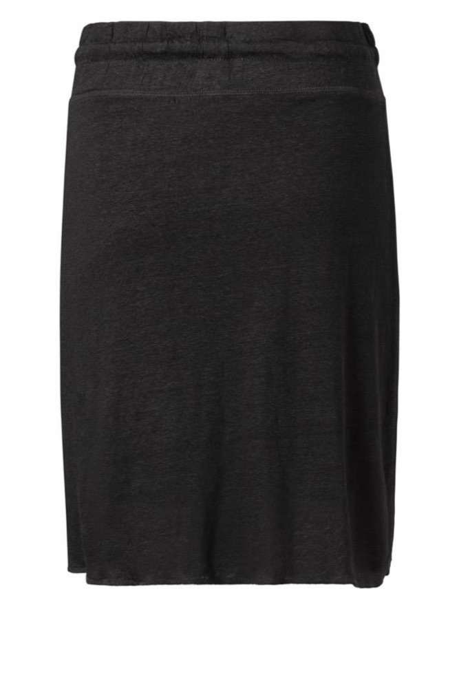 YAYA - Sukňa sporty ľanová - ALMOST BLACK