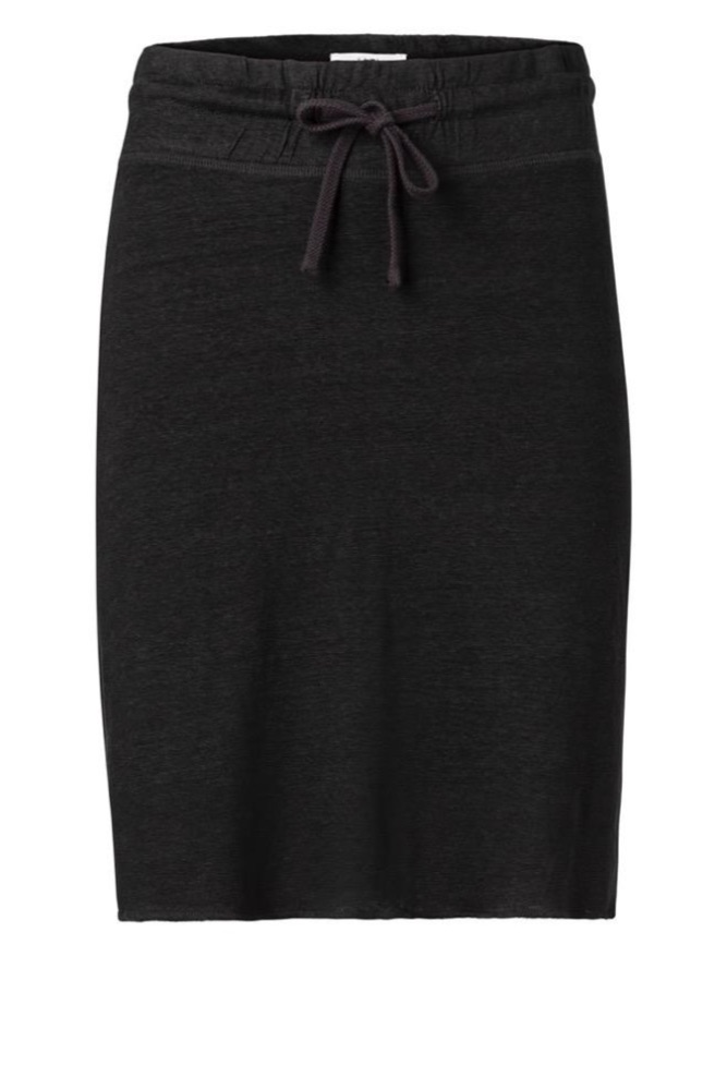 YAYA - Sukňa sporty ľanová - ALMOST BLACK