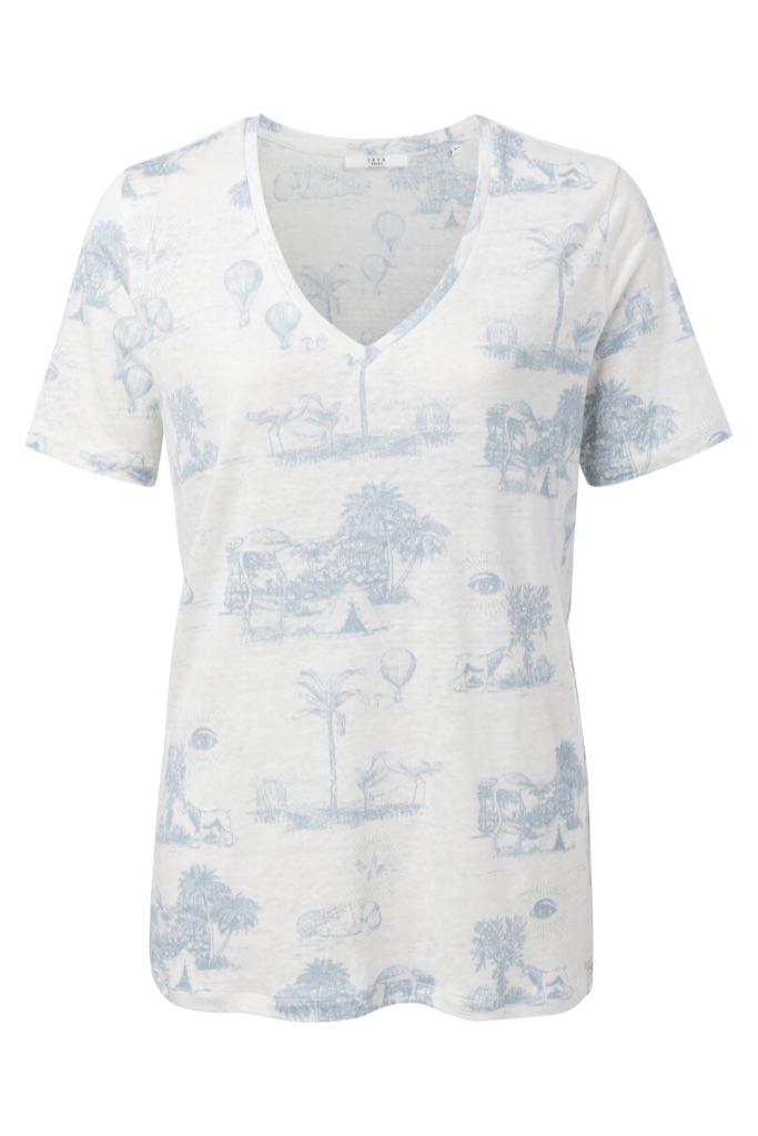 YAYA - Tričko ĺanové s potlačou - light blue dessin YAYA - Tričko ĺanové s potlačou - light blue dessin