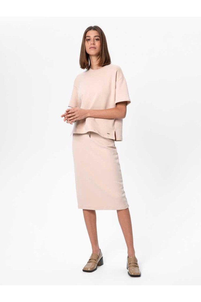 Herrlicher - Sukňa tepláková Stoli Caramel - caramel Herrlicher - Sukňa tepláková Stoli Caramel - caramel