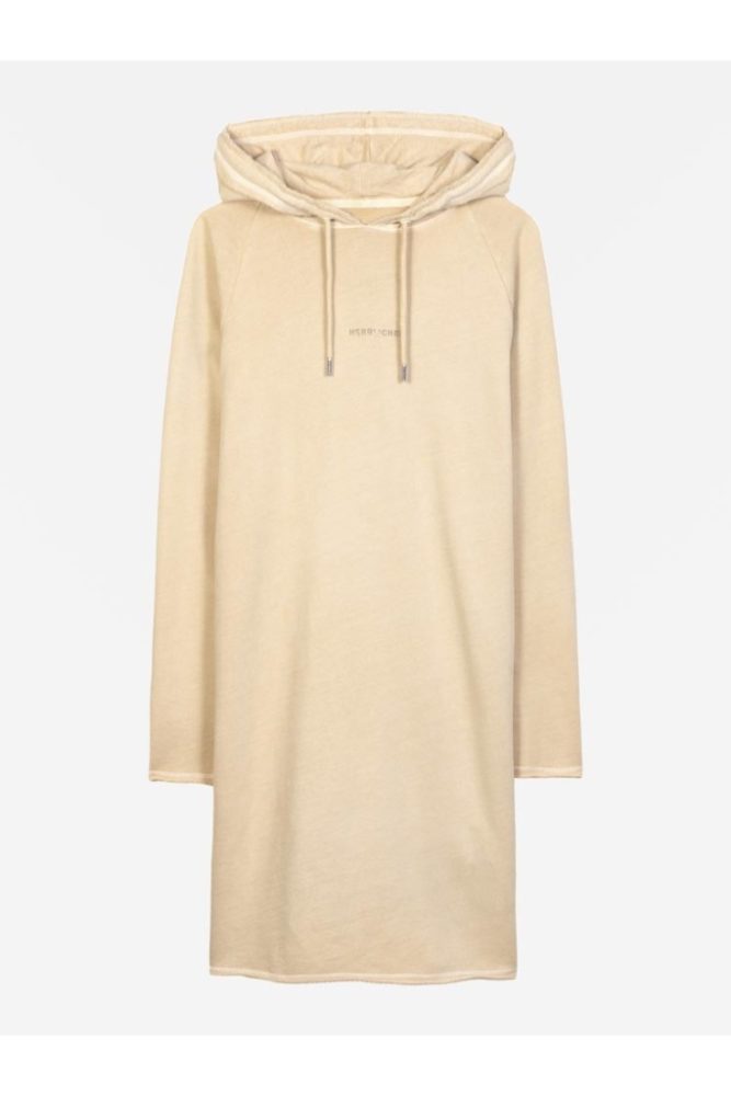 Herrlicher - Šaty džerzejové s kapucou Caramel - caramel