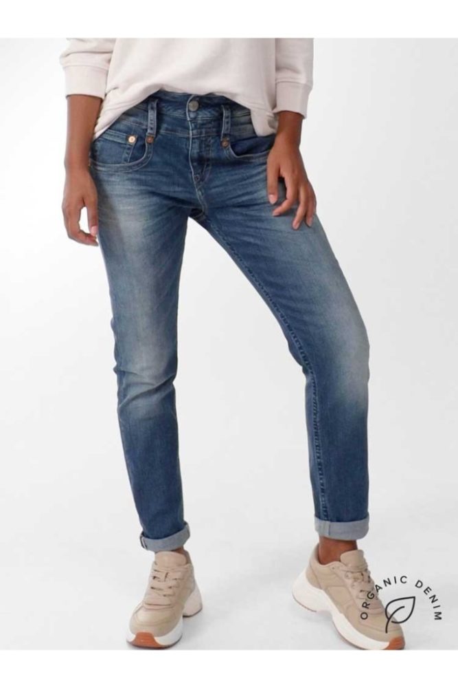 Herrlicher - Nohavice denim Pitch mom - blue desire